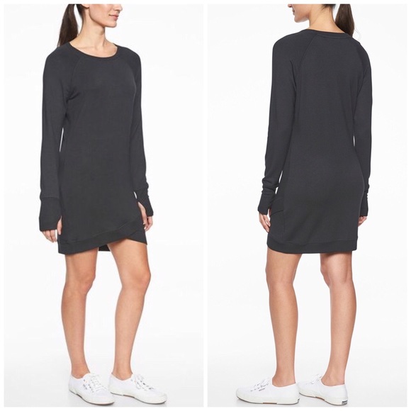 Athleta Criss Cross Sweatshirt Dress 